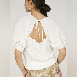 Anthropologie Porridge Eyelet Blouse